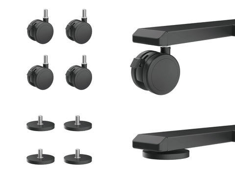 Lockable Casters & Fixed Feet for AnyDesk Fold (Replacement)